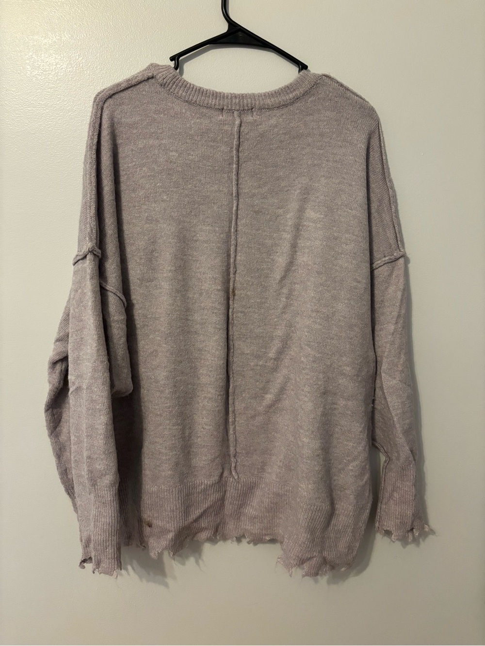 Zenana Outfitters Men's Light Gray Crewneck Sweater with Patch Pocket - Picture 3 of 4
